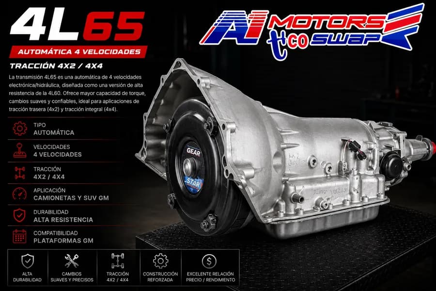 Transmisión automática GM 4L65E reforzada para swap LS
